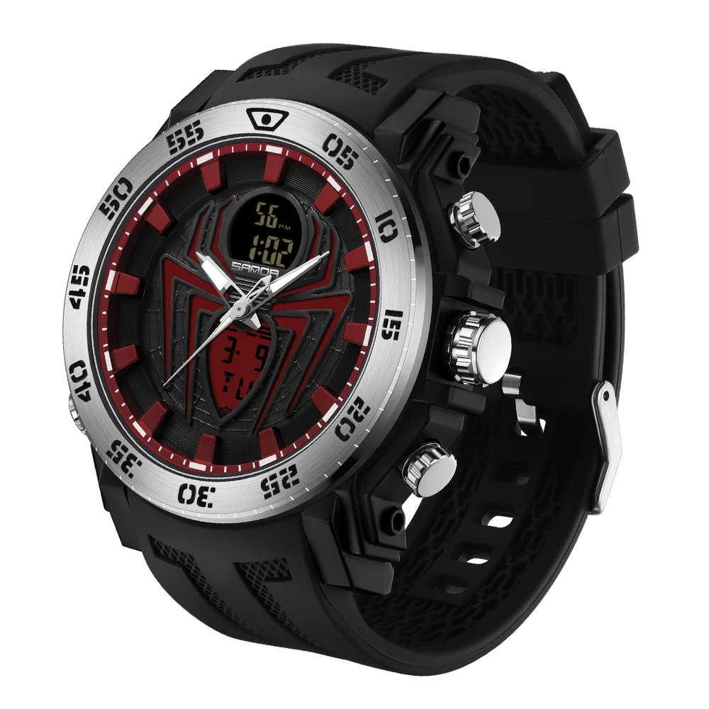

Watches For Men 5ATM Waterproof Clock Alarm reloj hombre Dual Display Wristwatch Quartz Military Watch Sport New Mens