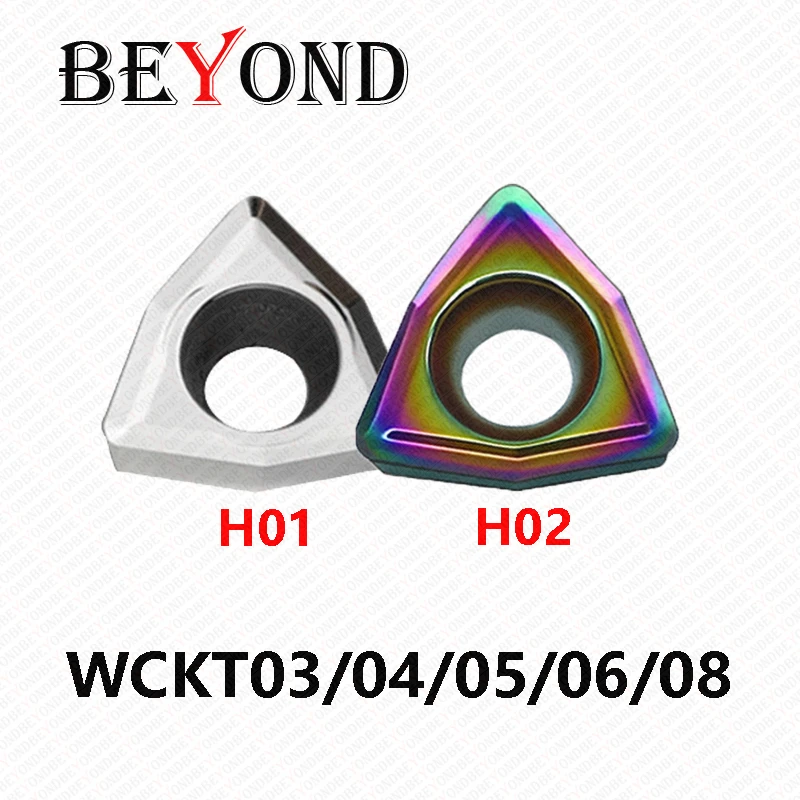 

BEYOND WCKT030208 H01 WCKT040208 H02 WCKT050308 WCKT06T308 WCKT080412 Carbide Inserts WCKT For Aluminum Copper CNC Lathe Cutter