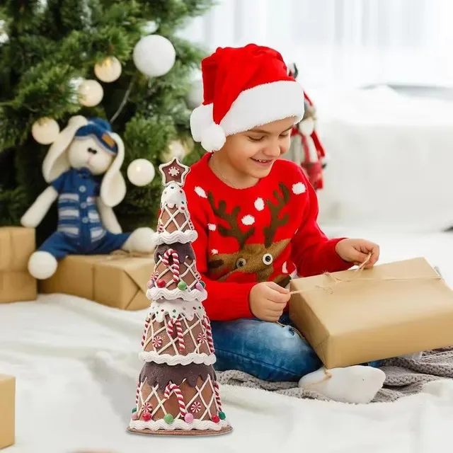 Mini Christmas Tree Decorative Miniature Christmas Tree Candy Cake Shaped Artificial Christmas Tree For Home Tabletop Decor 2