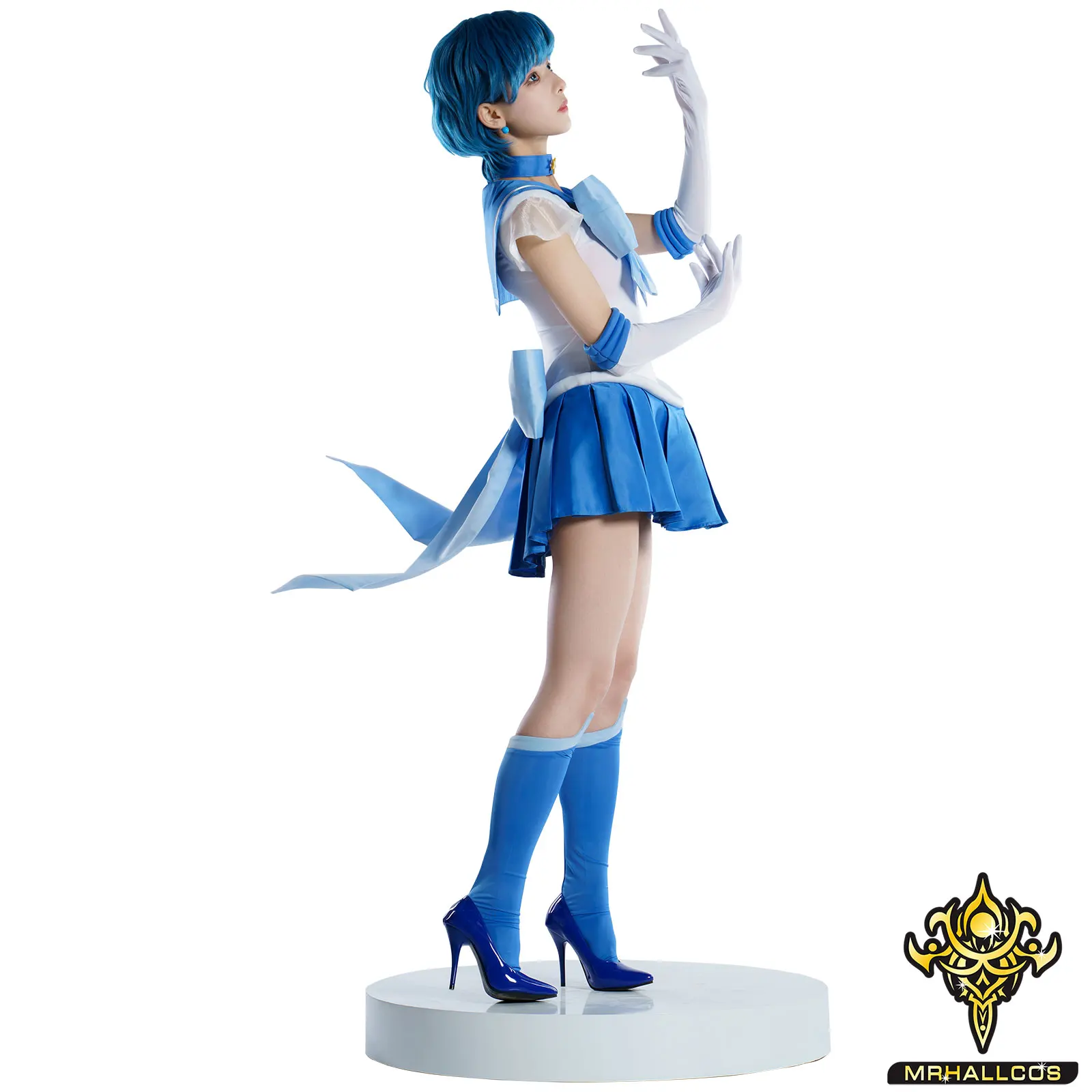 Фото Косплей Аниме MRHALLCOS Сейлор Меркьюри Ami Mizuno Moon SuperS Хрустальное платье наряды костюм Хэллоуин Искусственные дети взрослые женщины плюс №3