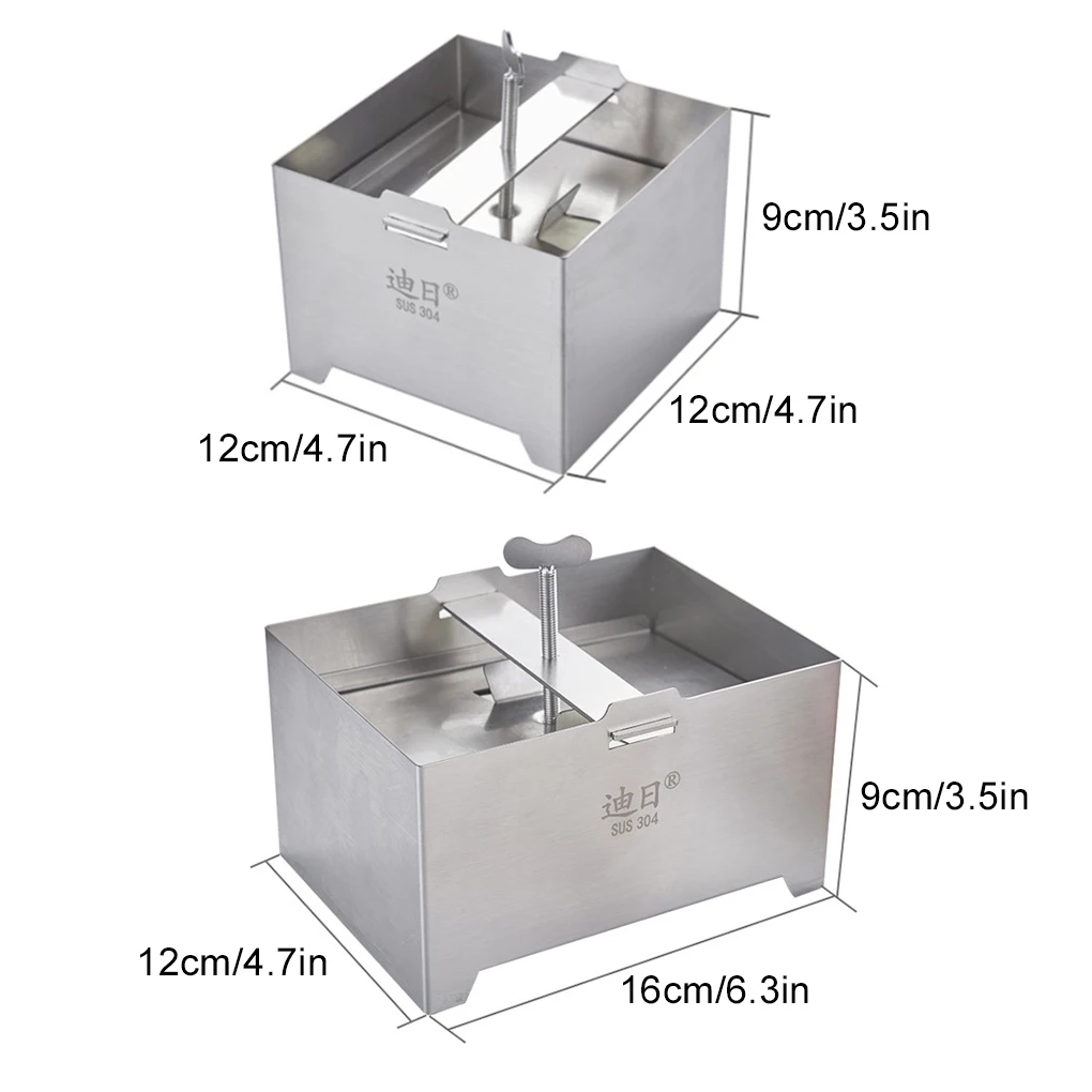 Tofu Press Cheese Making Molds Maker Food Grade Stainless Steel Mold Mould Curd Tool Soybean Box Squeezer Kit Tempeh Presser