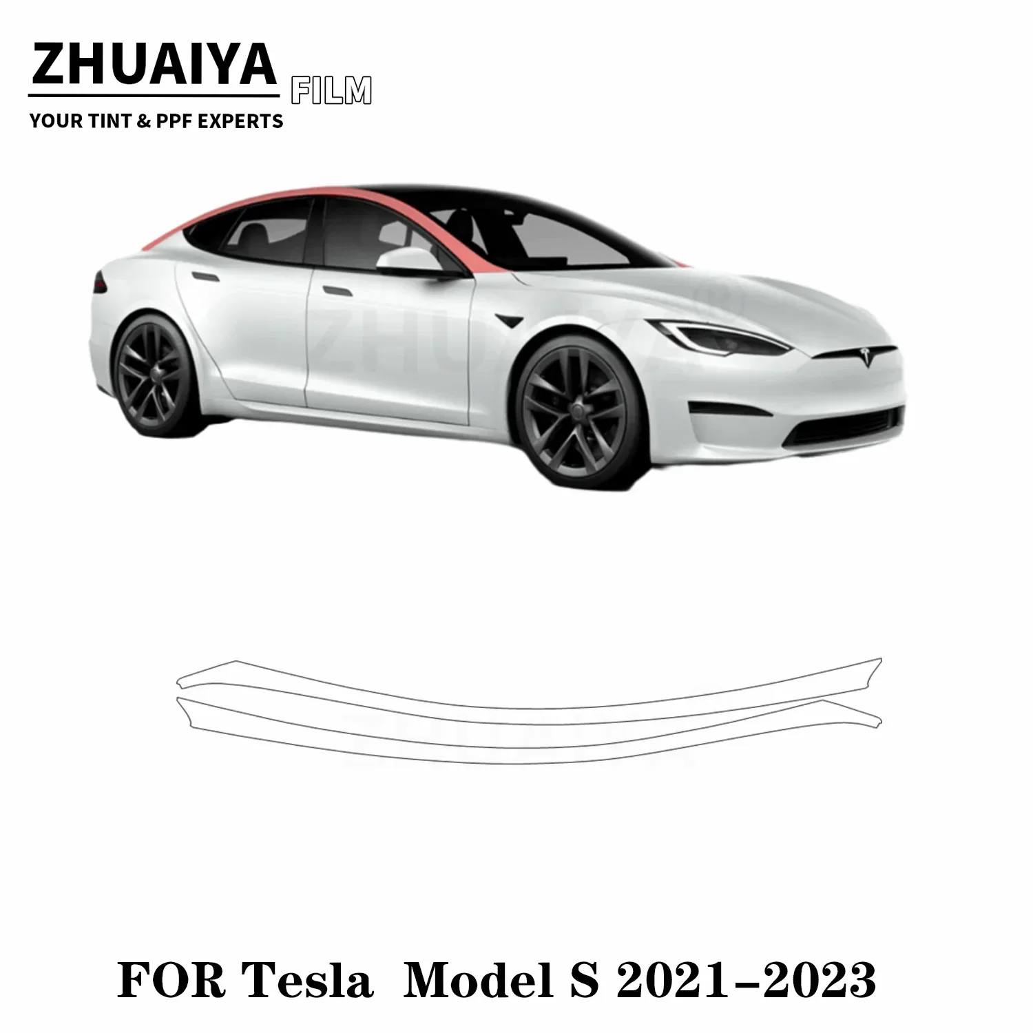 

Для Tesla Model S A-Pillar PPF Защитная пленка для краски 8mil 2021 2022 2023 пленка для кузова автомобиля