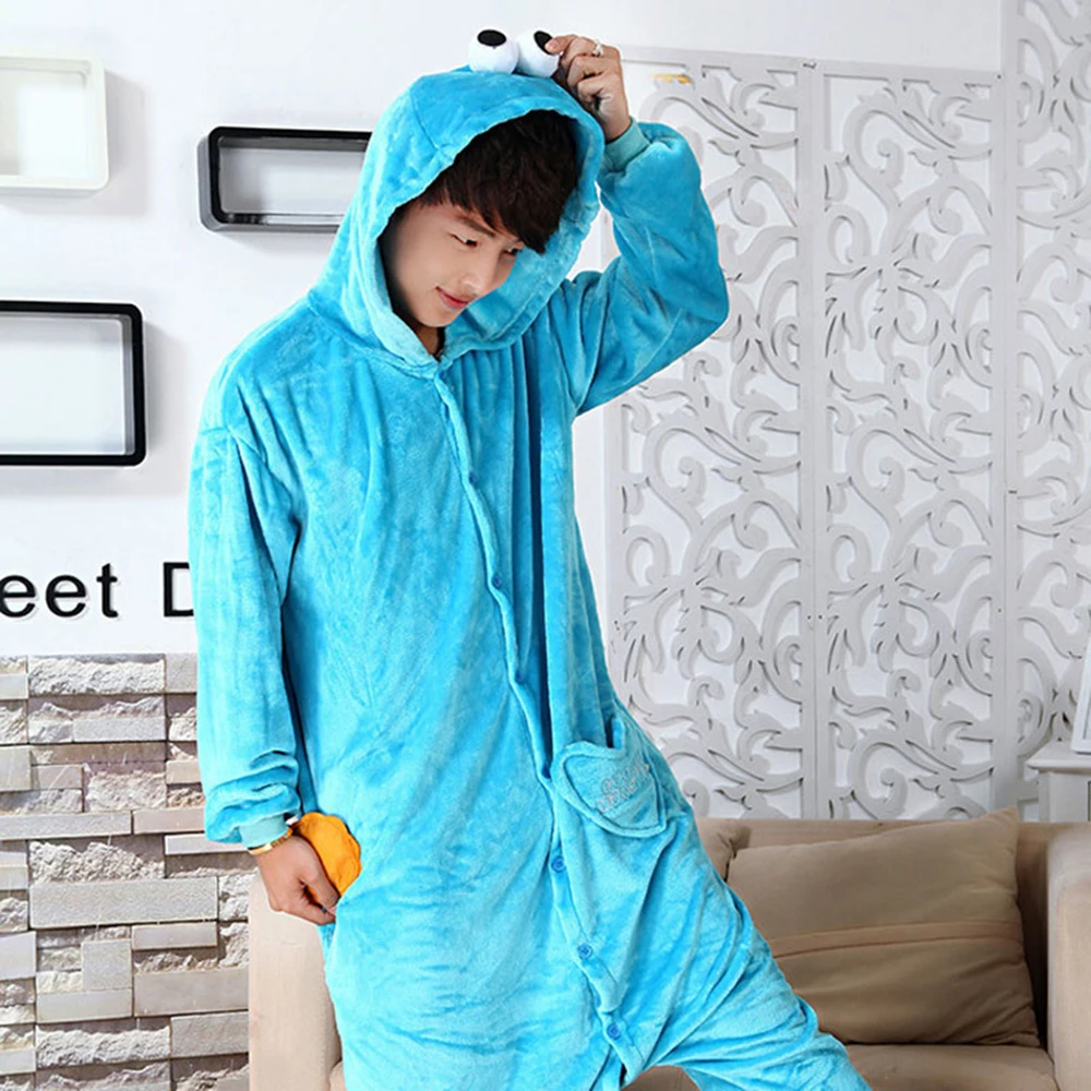 Adult Cartoon Onesie One Piece Pajamas Halloween Christmas Animal Cosplay Costume for Women Men Warm Anime Sleepwear Jumpsuits