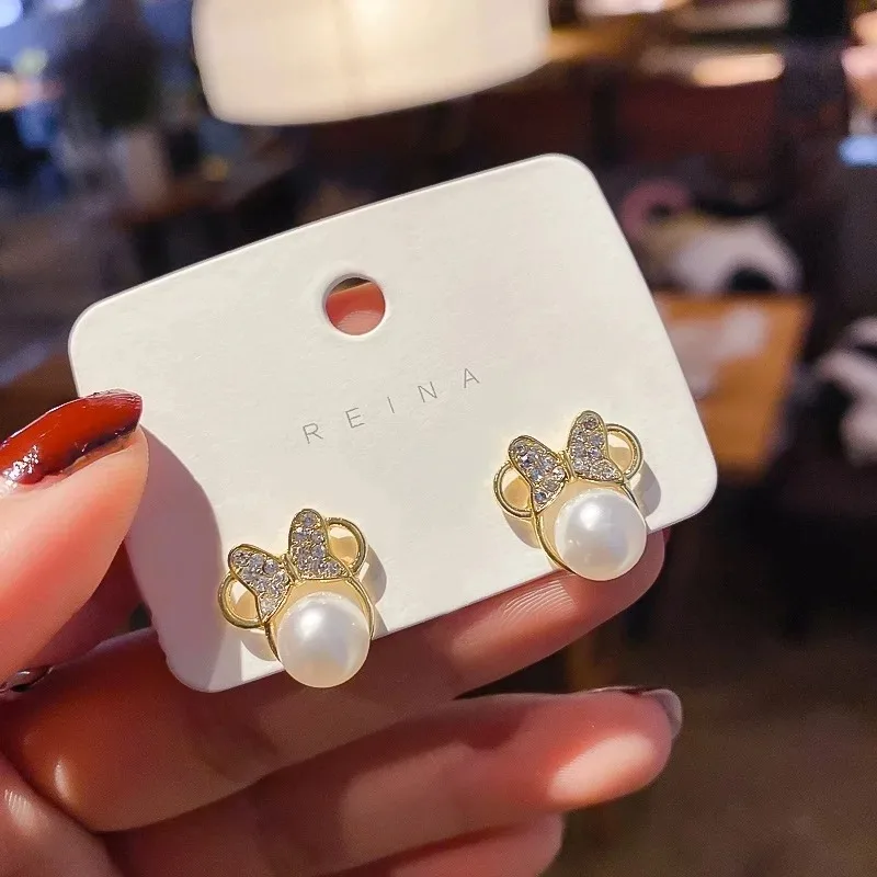 Disney Cartoon Earrings for Women Mickey Mouse Lilo & Stitch Anime Modeling Stud Earrings Fashion Jewelry Accessories Girls Gift