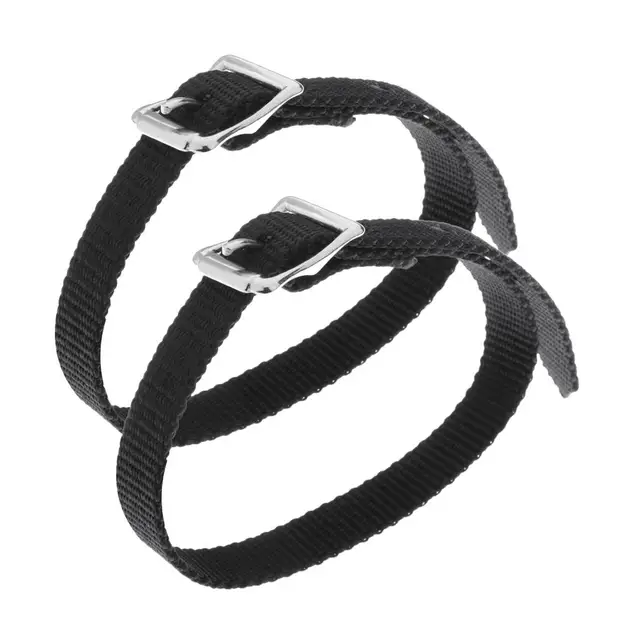 2 Piece Equestrian Horse Riding English Spur Straps with Silver Buckles - 45cm Length 2