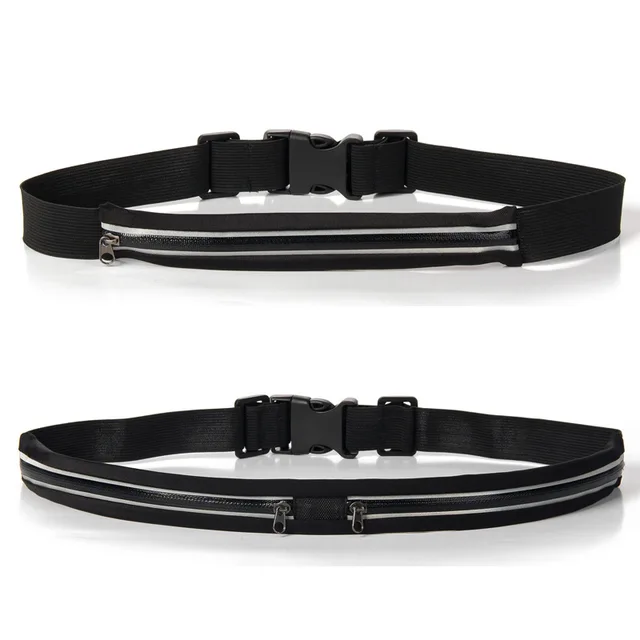 Running Waist Pack Double Pocket Waterproof Phone Belt Nylon Casual Small Fanny Bag Traveling Cycling Hiking Sport Gym Shopping 6