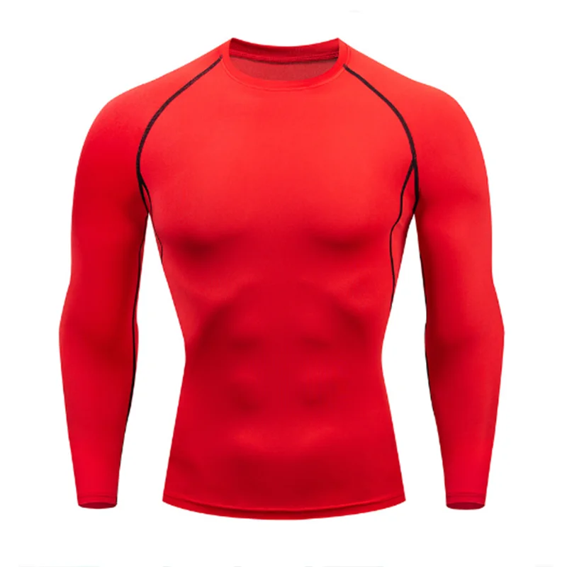 Fitness Clothing Men's Long Sleeve Running Basketball Training Basecoat T-shirt Tight Fit High Elastic Fast Dry Compression yoga
