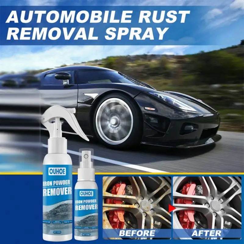 100ml Car Rust Remover Spray Metal Chrome Paint Cleaner Car Maintenance  Iron Powder Cleaning Rust Remover Spray - AliExpress