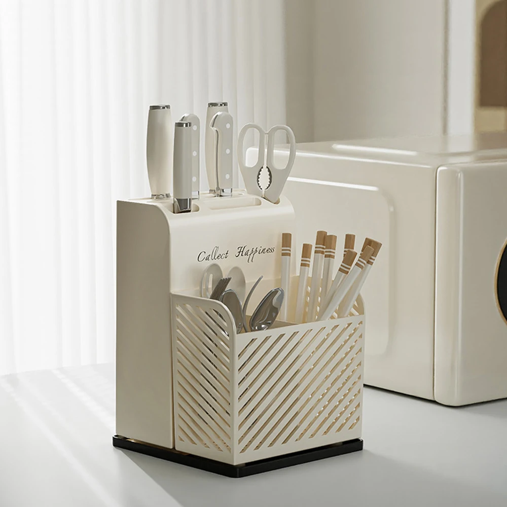 Multifunction Draining Cutlery Storage Rack Plastic Drain Chopsticks Cage Knife Holder Tableware Organizer Kitchen Utensil Rack 2