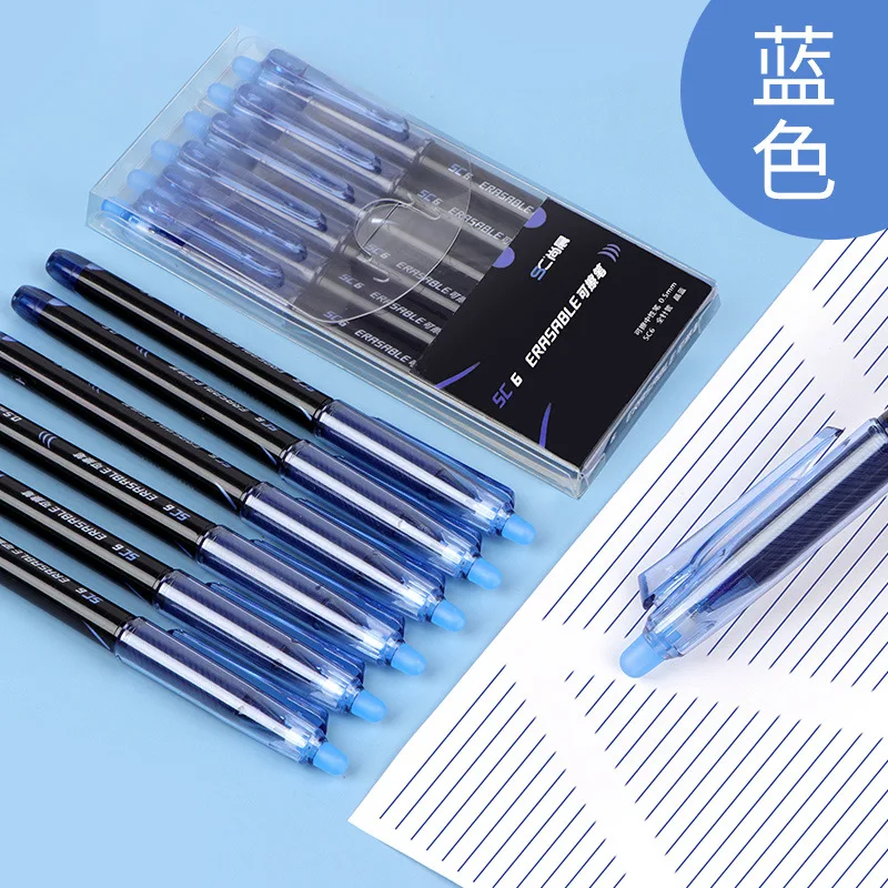 

Erasable Pen Needle Tip 0.5mm For Students Only Roller Ball Pen Crystal Blue Black ST Nib Business Affairs Student
