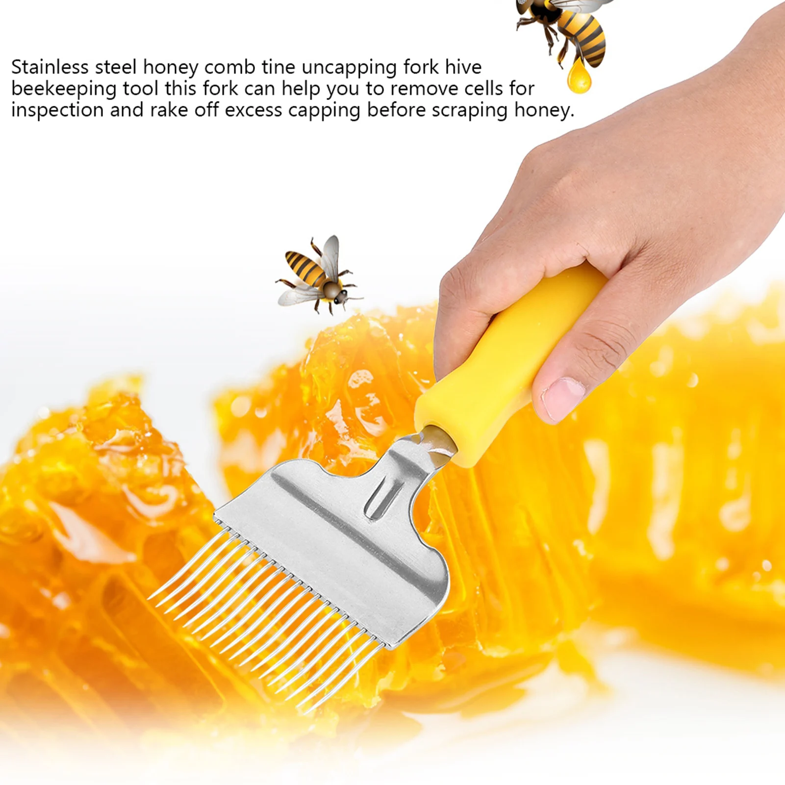 Stainless Steel Honey Comb Bee Keeping Stainless Steel Honey Comb Beekeeping Tine Uncapping Fork Hive Tine Uncapping Fork Hive