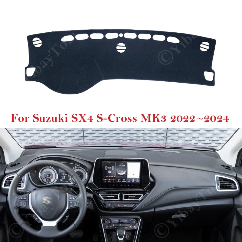 For Suzuki SX4 S-Cross MK3 2022 2023 Accessories Dashboard Cover Board Mat  Liner Pad Anti-Slip Custom Sunshade Rug Protect Cape