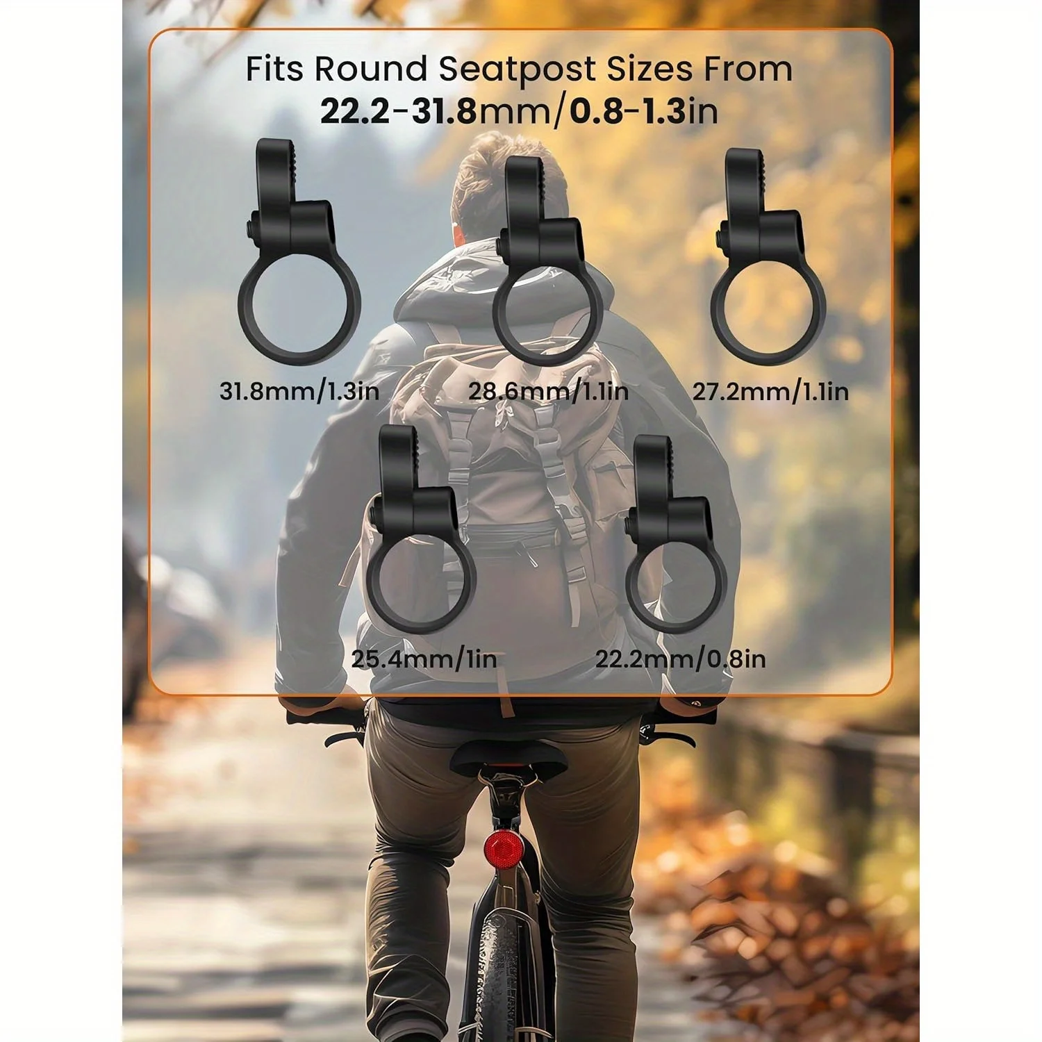 Airtag Bike Mount Hidden, Bicycle Seatpost Mount Compatible with Apple Airtags（no airtag）, Anti-Theft Airtag GPS Tracker Bike