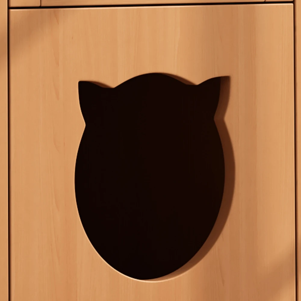 Mehrzweck-Katzenhaus- und Katzenkleiderschrank – Schrank mit Futterschalen, Katzenruhe, Aufbewahrungsbereich (ohne Katzenstoff und Katzenkissen) – Detail 17