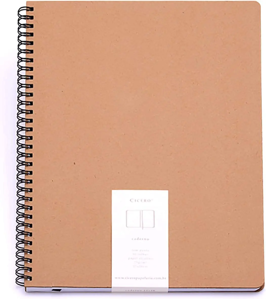 Carta Wire O Kraft, 21x28 Cadernos, Grátis, 2100 Bege