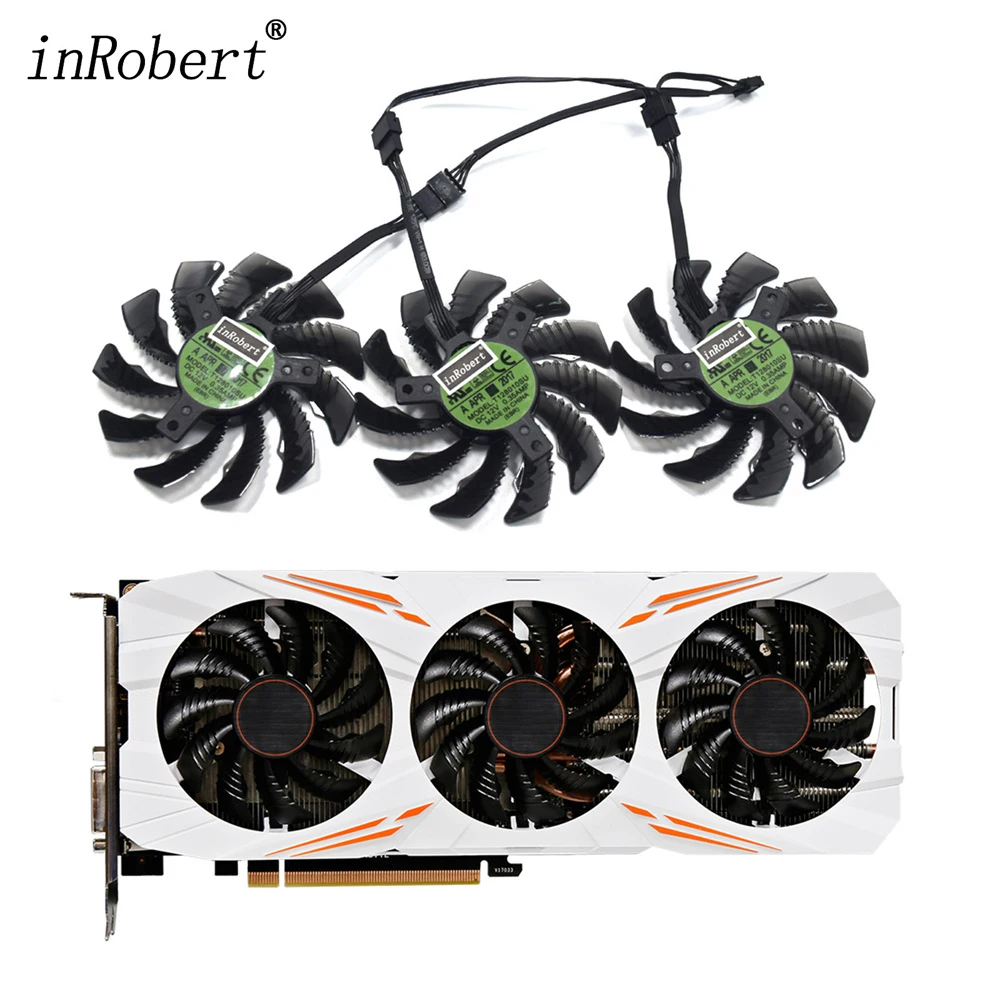Nuovo 75Mm T128010Su 0.35A Ventola Di Raffreddamento Per Gigabyte Gtx 1080 Ti Gtx 1070 G1 Aorus Gtx 1060 1060 Gtx 980 Кулле(Для Процессора