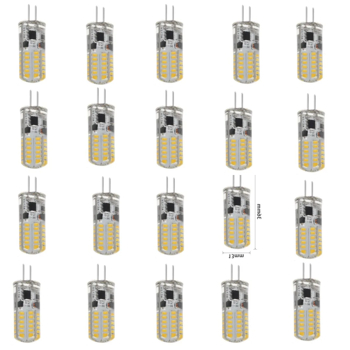 

20Pcs G4 Led Bulb 3W 5W 9W 10W 12W 15W AC/DC12V/AC220V 3014SMD Silicone Lamp Warm white/White l 360 Degree Angle LED Light