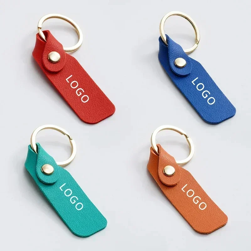 Customized Vintage PU Leather Keychain Cowhide Laser Engrave Key Chains Ring for Men and Women Retro Car Keyring Gift customized retro vintage cowhide leather keychain for men and women personalize car logo key chain laser engrave metal keyring