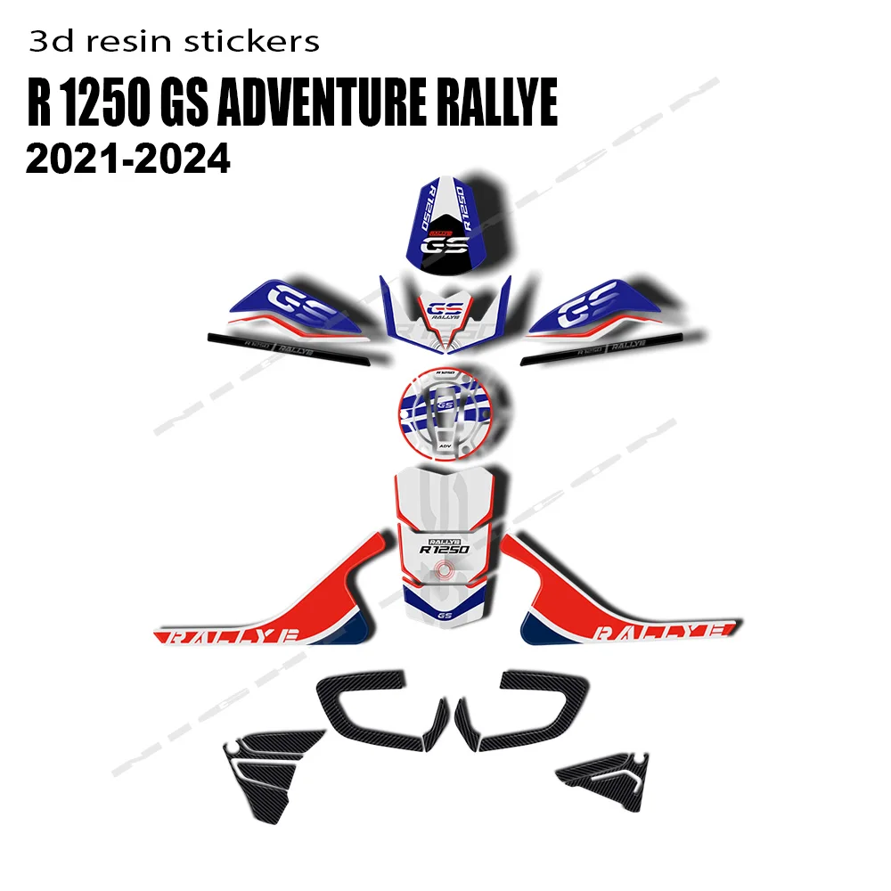 Мотоциклетные аксессуары R 1250GS 2023, 3D резиновая наклейка, защитный набор для бака BMW R1250GS R 1250 GS Adventure 2021-