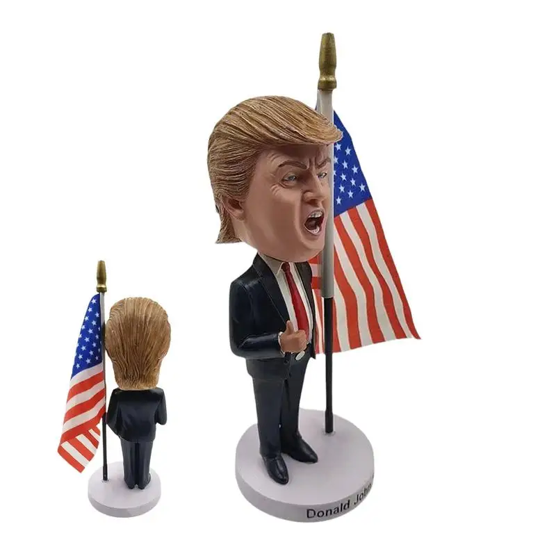 

2024 Trump Bobblehead Car Decor Resin Multifunctional Auto Dashboard Ornament Collectible Figurine Decoration For Cars Accessory