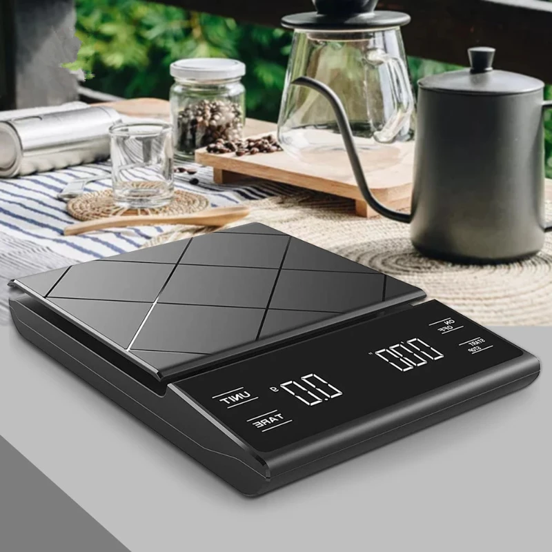 Coffee Scale with Timer Kitchen Tools Digital Multifunction Weighing Scale Pour Over Drip Espresso LCD Display Accessories