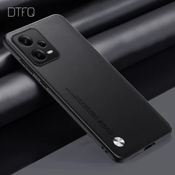Luxury Leather Shockproof Case for Note 12 Pro Speed (Black)