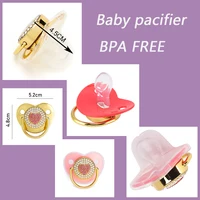 Newborn photography accessories - exquisite and luxurious reassuring diamond silicone nipple, keeping babies quiet and BPA free 3