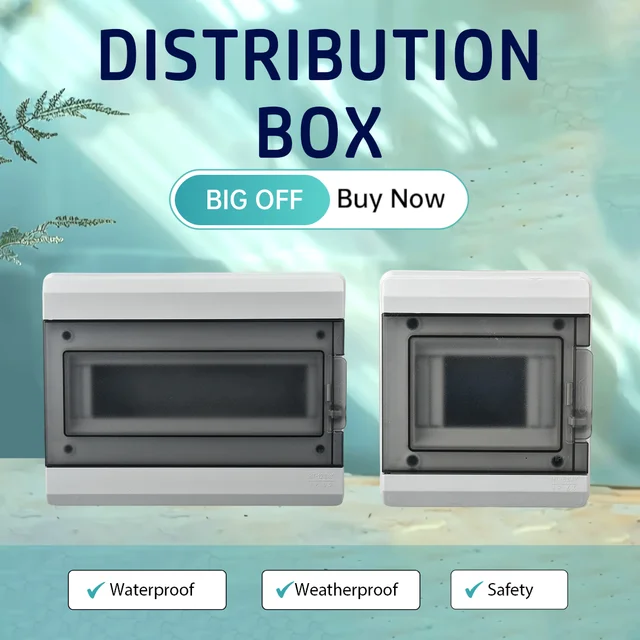 กล่องรวมสายไฟฟ้ารุ่น HT ซีรีส์ใหม่ แบบ 2/3/5/8/12/15/18/24 ทาง ผลิตจากพลาสติก PC สำหรับใช้งานภายนอกอาคาร ป้องกันน้ำระดับ IP65 กล่องสวิตช์ 1