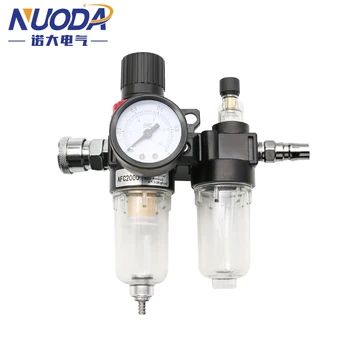 AFC2000 G1/4 Air Compressor น้ํามันเครื่องแยกน้ํา Air Filter ใช้ลดความดันวาล์ว AFR2000 + AL2000 1