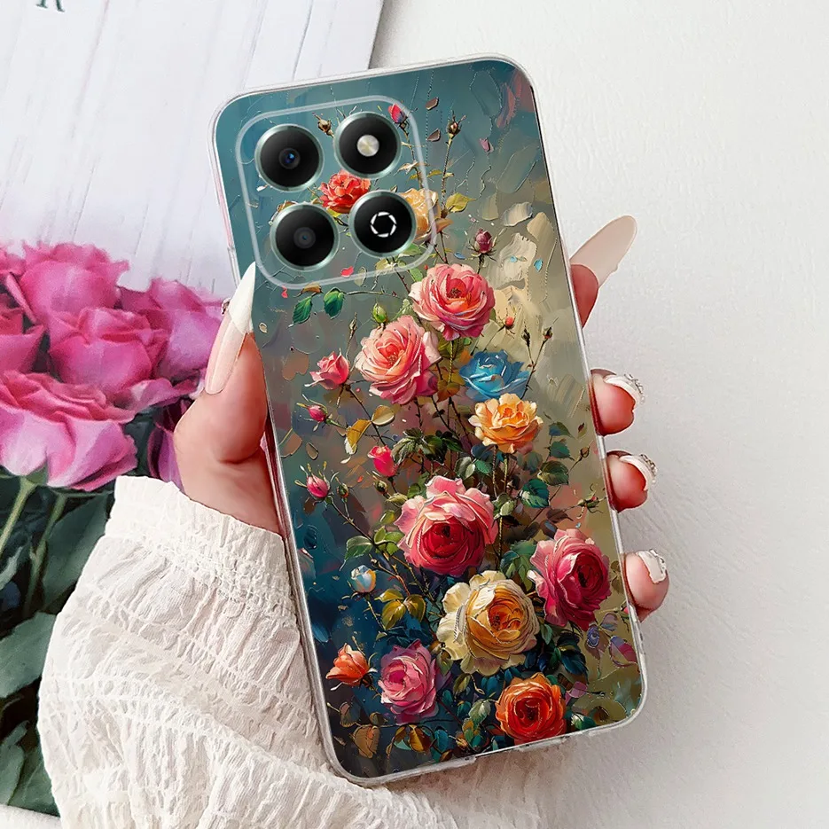 Colorful Flowers Painted Soft Silicone Case