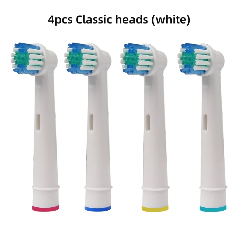 Premium Replacement Brush Heads for Electric Toothbrushes - Advanced Cleaning Action, Pack of 4/8