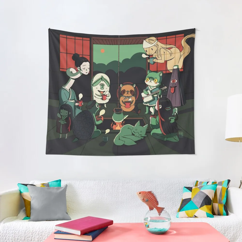

Yokai Tea Party Tapestry Wall Mural