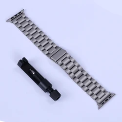Elegant Stainless Steel Metal Strap - 38mm 40mm 41mm (Titanium)