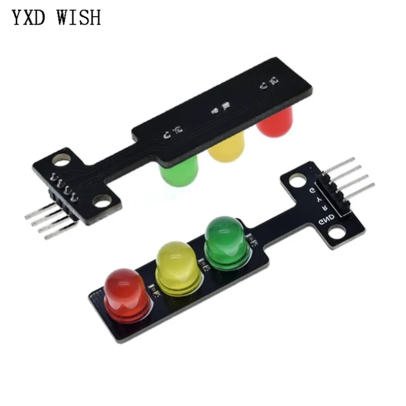 5V Traffic Light LED Display Module For Arduino Red Yellow Green 5mm LED Mini Traffic Light Board System Kit 10PCS