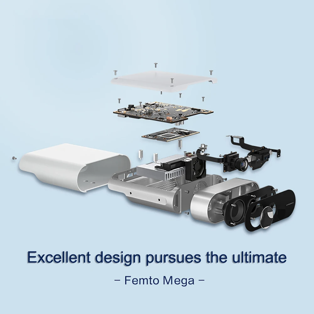 ORBBEC-Femto Mega iToF 3D 딥 카메라, 마이크로소프트 Azure Kinect DK POE 네트워크 인터페이스 120 ° FOV 다중 인코딩 형식