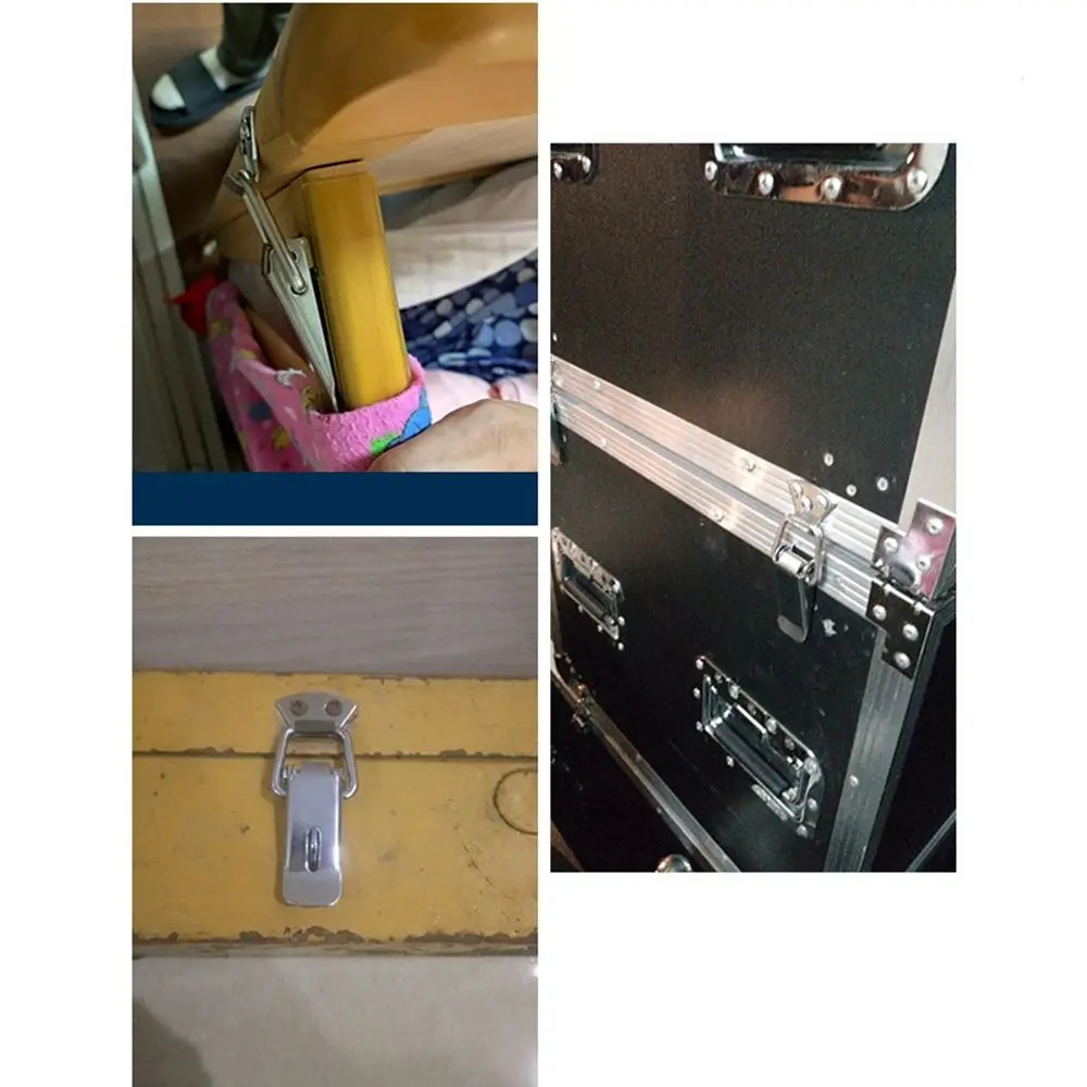 Toggle Latch Catch Stainless Steel Duckbill Spring Buckle Toolbox Lock Cabinet Boxes Handle Toggle Lock Clamp Hasp toggle latches
