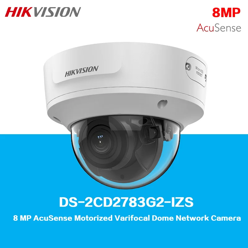 HIKVision DS 2CD2783G2 IZS 8MP AcuSense Motorized Varifocal Dome Network Camera, 2.8mm 12mm Lens