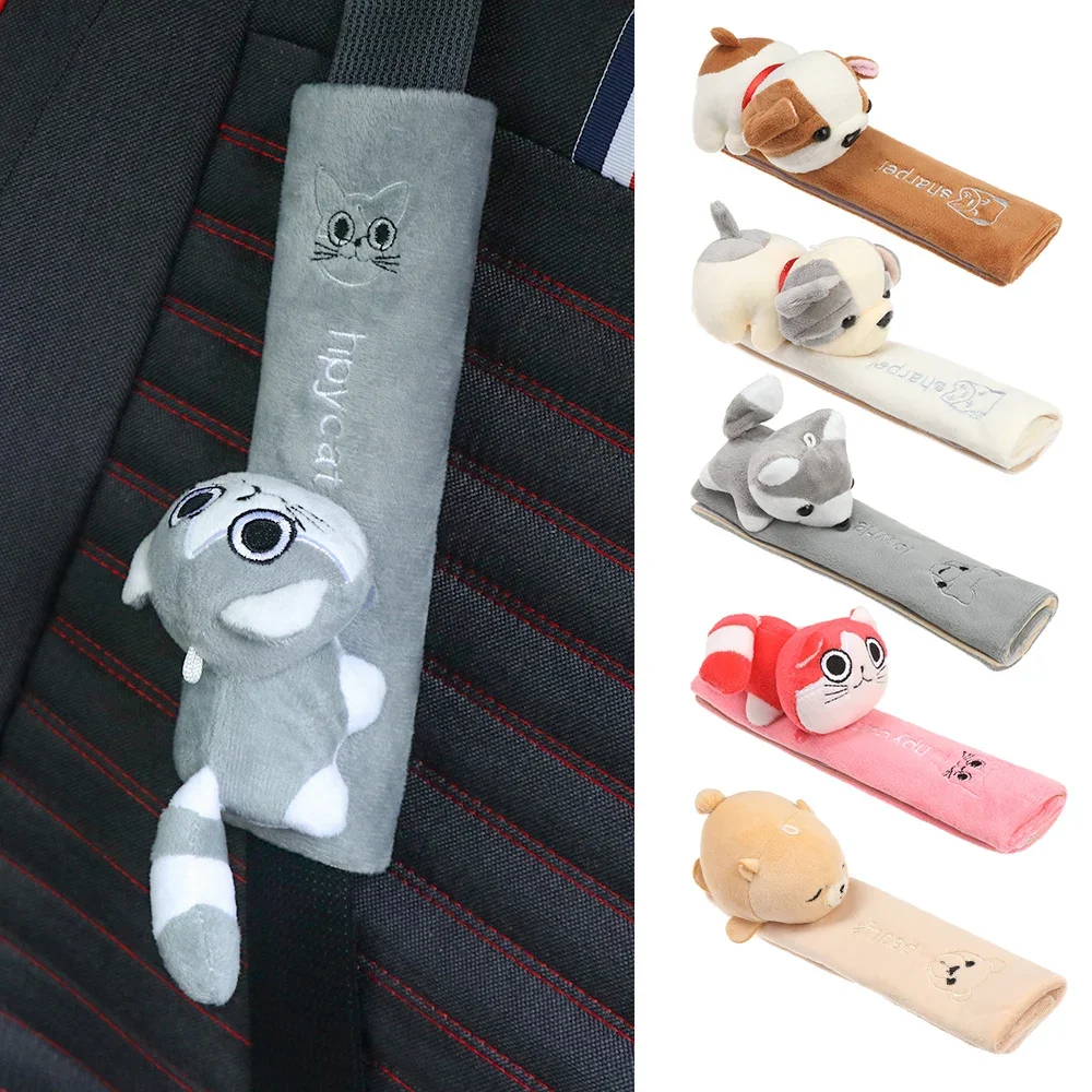 1pcs Car Safety Belt Cover Pads Universal Auto PU Leather Shoulder Cushion Protector Vehicle Seat Strap for Women and Children seat belt covers seat belt protector safety belt shoulder guard car seat belt accessory