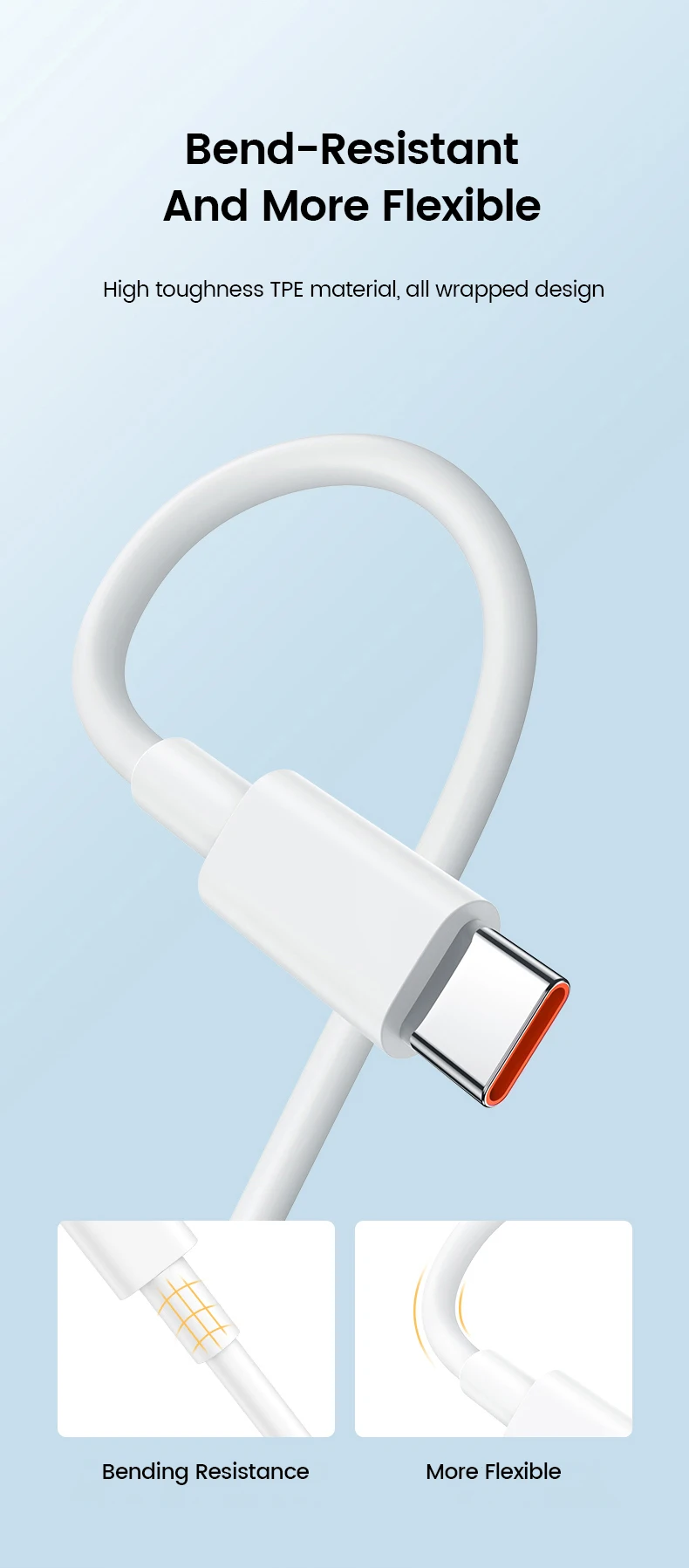 كابل شحن سريع USB من النوع C ، كابل بيانات شحن مي توربو فائق السرعة ، 6A ، 67W ، شاومي ، ريدمي ، بوكو ، X6 ، هواوي ، هونور ، أوبو ، ريلمي