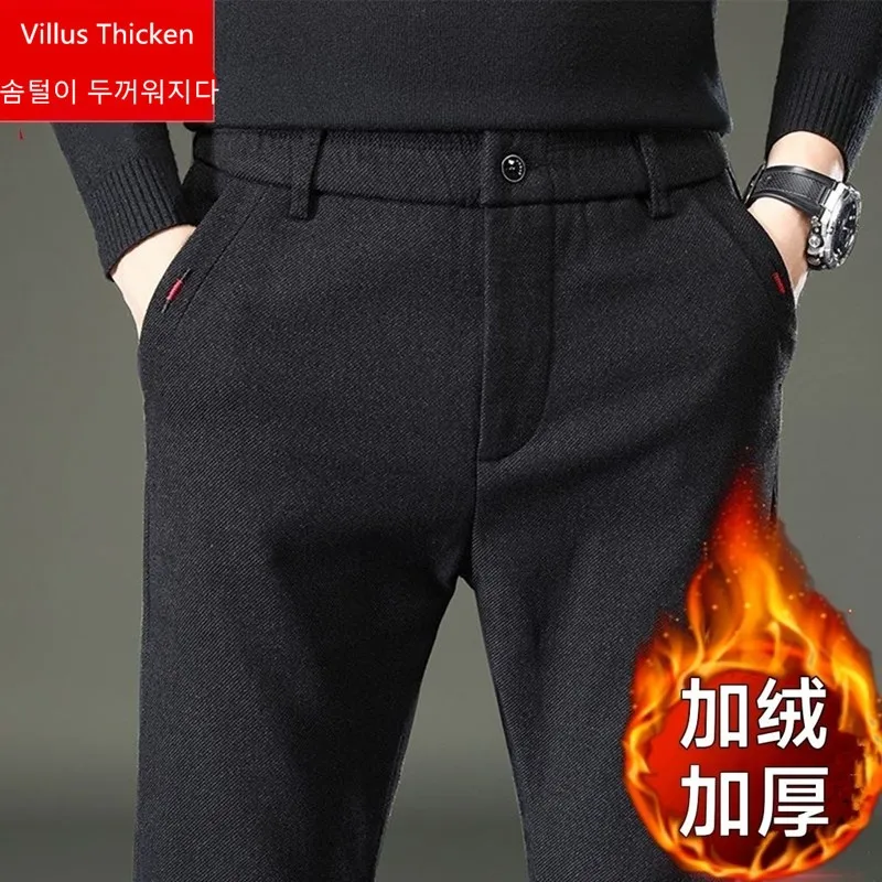High Quality Men's Golf Pants Winter Villus Thicken Warm Comfort Golf Trousers Wear-resistant Elastic Men Casual Pant 골프웨어