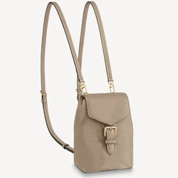 Elephant Grey Backpack Female Leather Classic Commuter Phone Bag Looks Versatile