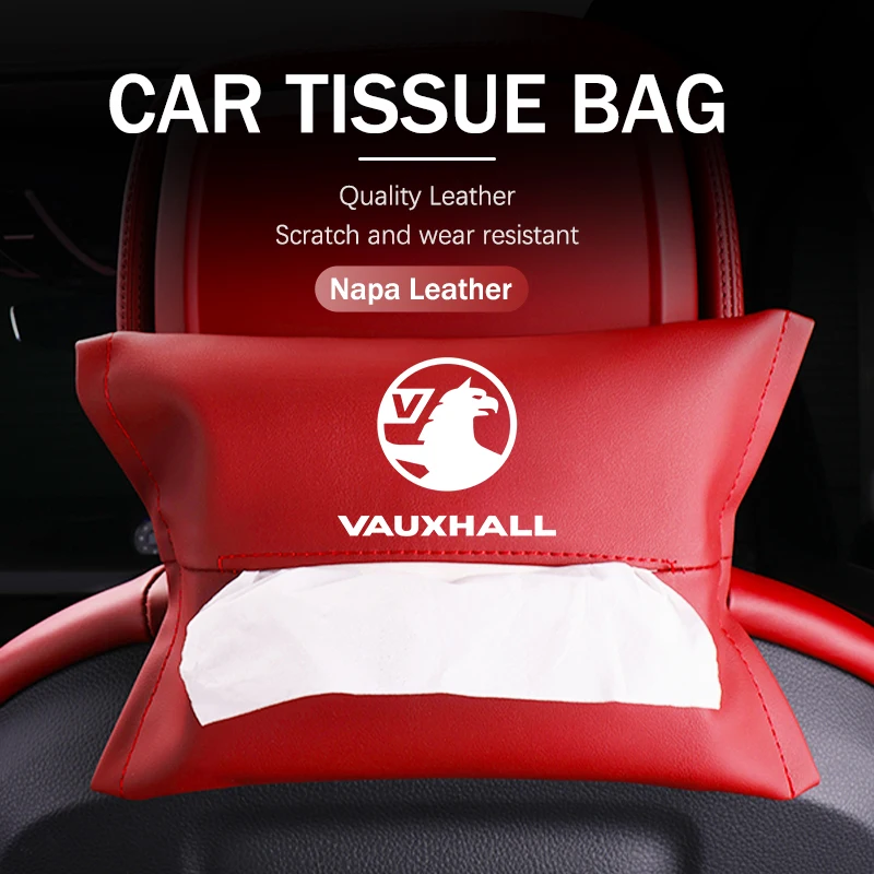 자동차 티슈 박스 시트백 종이 가방 인테리어 장식 용품 (Vauxhall VXR 아스트라 모카 티그라 코르사 그랜드랜드 D 아스트라 G J H 용)
