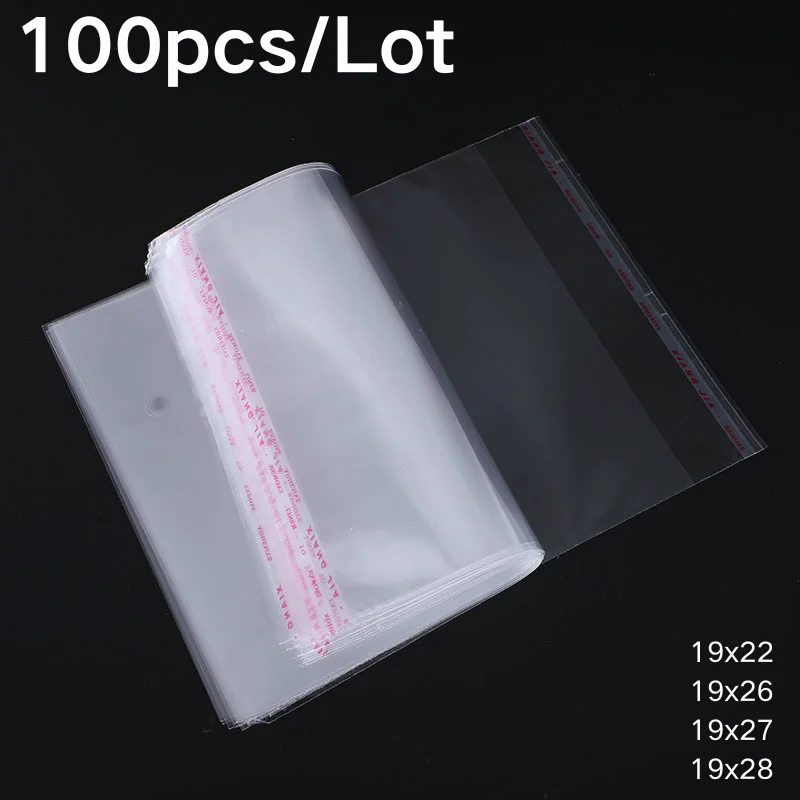 

100PCS Opp transparent cellophane Self Sealing Bags Closing Poly Adhesive Bag Bakery Cookie Cards Candy Gift Jewelry Bags