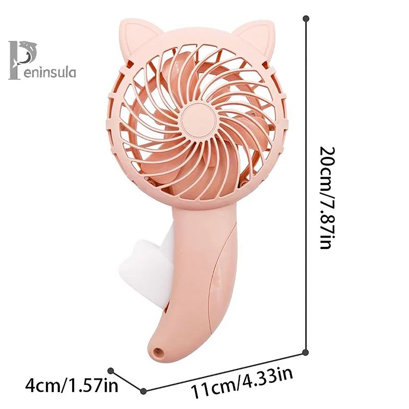 Compact Cartoon Handheld Fan - Portable Summer Air Cooler