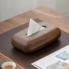 Walnut Tissue Boxes,Luxury Napkin Holder,Rectangular Tissue Holder for Living Room Organizer,Home Living Room Decore Accessories 2