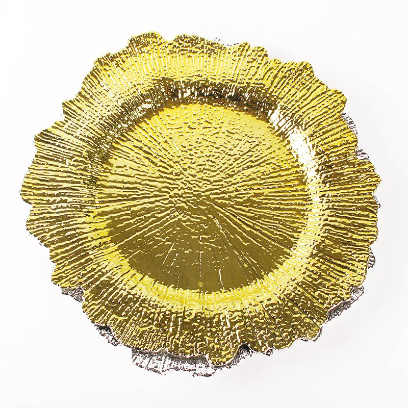 Placa de carga para boda, placa de disco de plástico para Hotel, con plataforma de péndulo, color dorado, 24 unidades