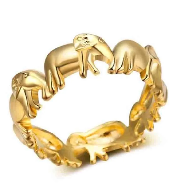 Vintage Rings for Women Men Girl Elephant Animal Lucky Ring Jewelry Gift Favor Size 6~10 Classics Rings Finger Ring for Women