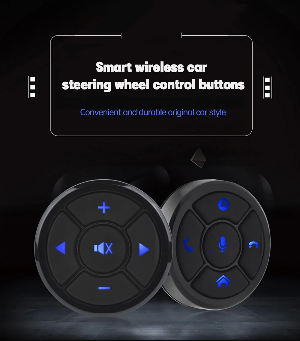 Wireless Multi-function Steering Wheel Control For Android Car Radio DVD GPS Multimedia Remote Control Buttons 2 Din Universal Steering Wheel Remote Control Wireless Remote Controller Media Remote Controller Wireless Media Remote Wireless Media Controller Wireless Steering Wheel Steering Wheel Control Button Wireless Remote Control