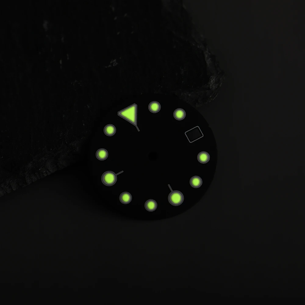 Mod 28.5mm Green Luminous Canned Tuna Watch Dial For Skx007 NH35 NH36 7S26 4R Movement Men's Mechanical Diving Watch