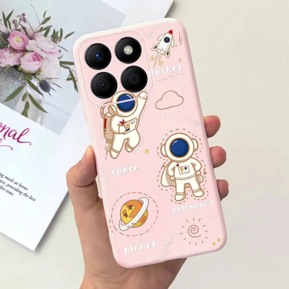 Stylish Floral Moon Soft Silicone Case - Artistic Back Cover